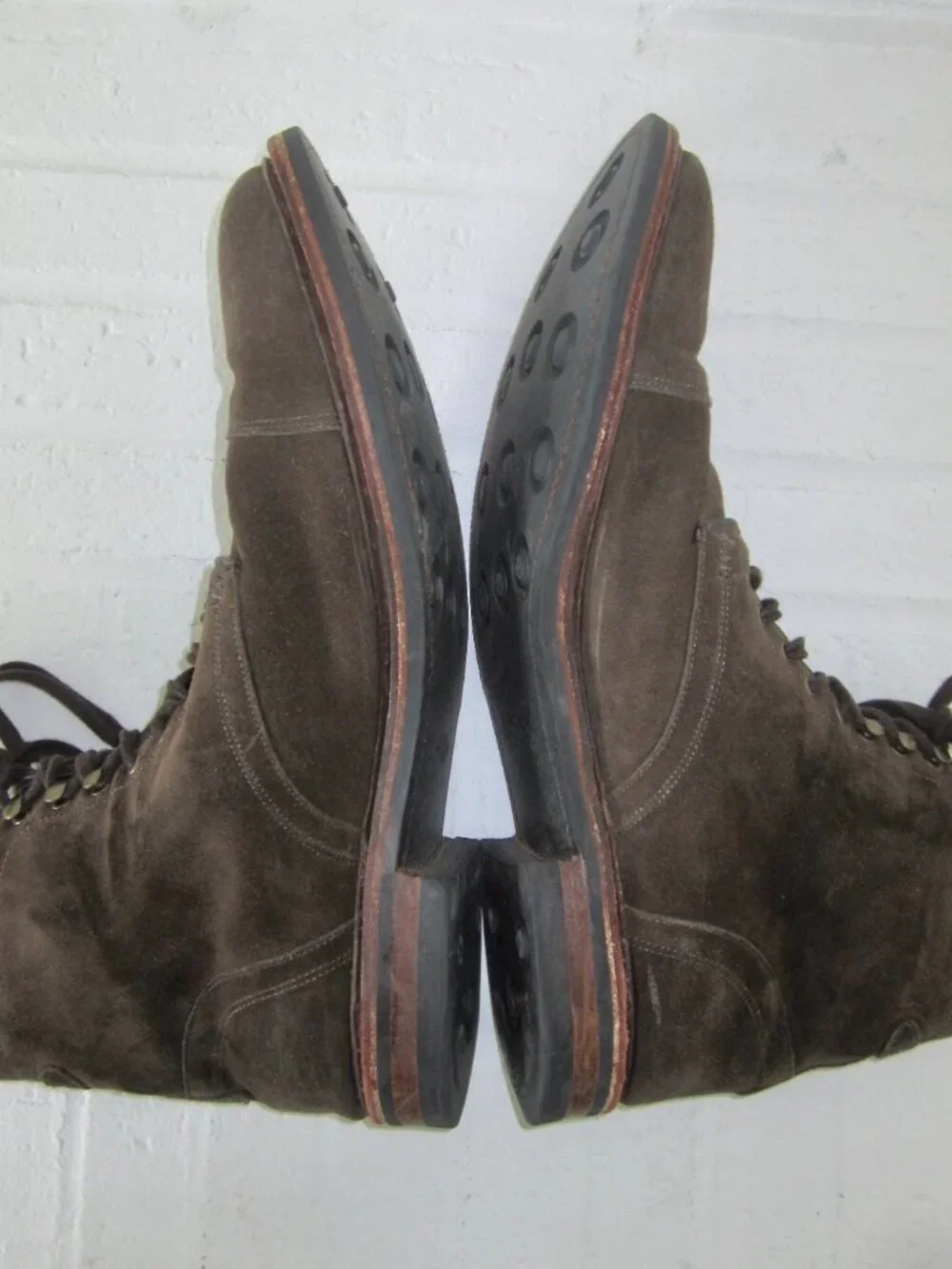 ALLEN EDMONDS LANDON 5940 Suede Cap Toe Boots Men's 14 D